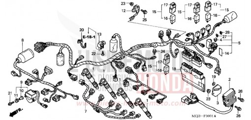 WIRE HARNESS (CBR900RR2,3) CBR900RR2 de 2002